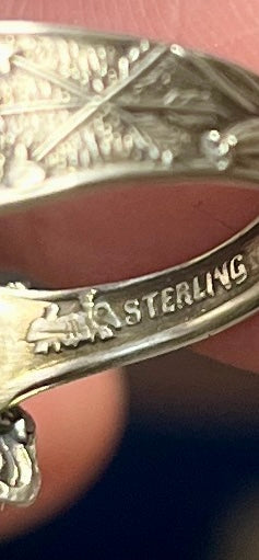 Sterling Silver Spoon Ring – Antique Baker-Manchester “Kansas” Pattern (c. 1900)