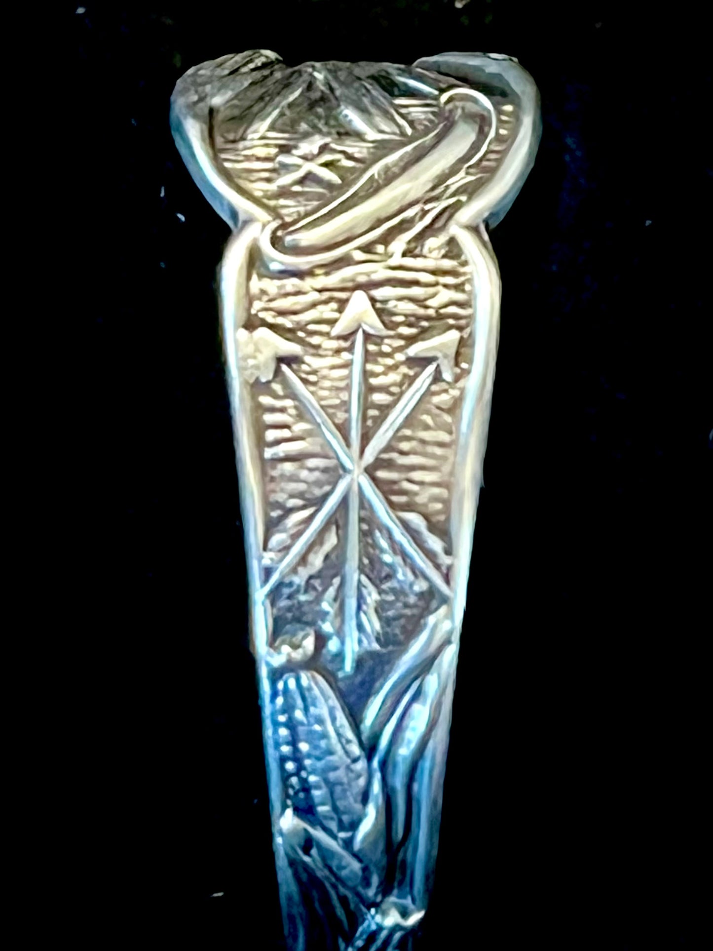 Sterling Silver Spoon Ring – Antique Baker-Manchester “Kansas” Pattern (c. 1900)