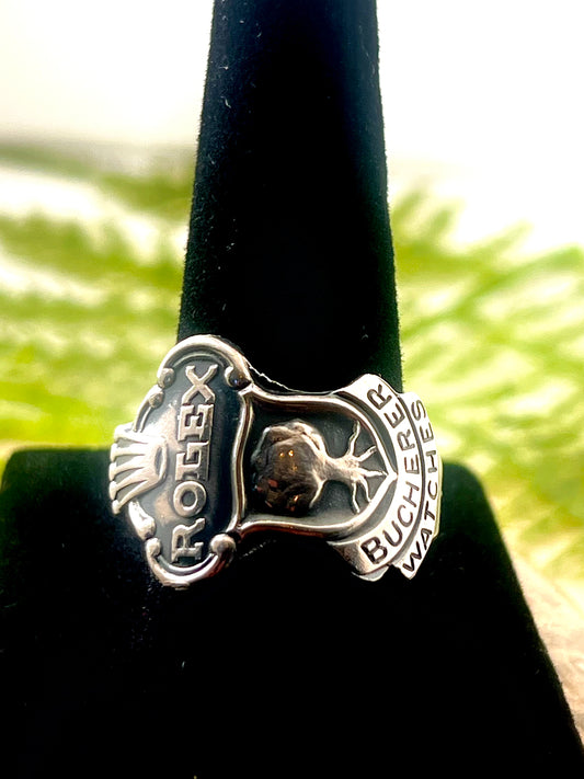 Vintage Rolex Spoon Ring – Silver-Plated. Size 7