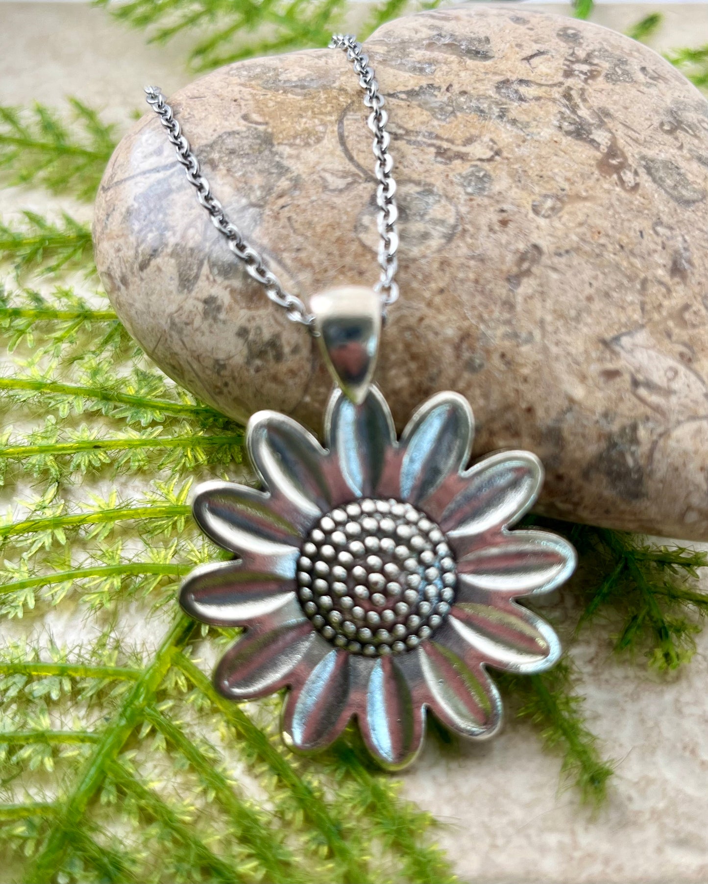 Aurora Borealis Daisy Necklace